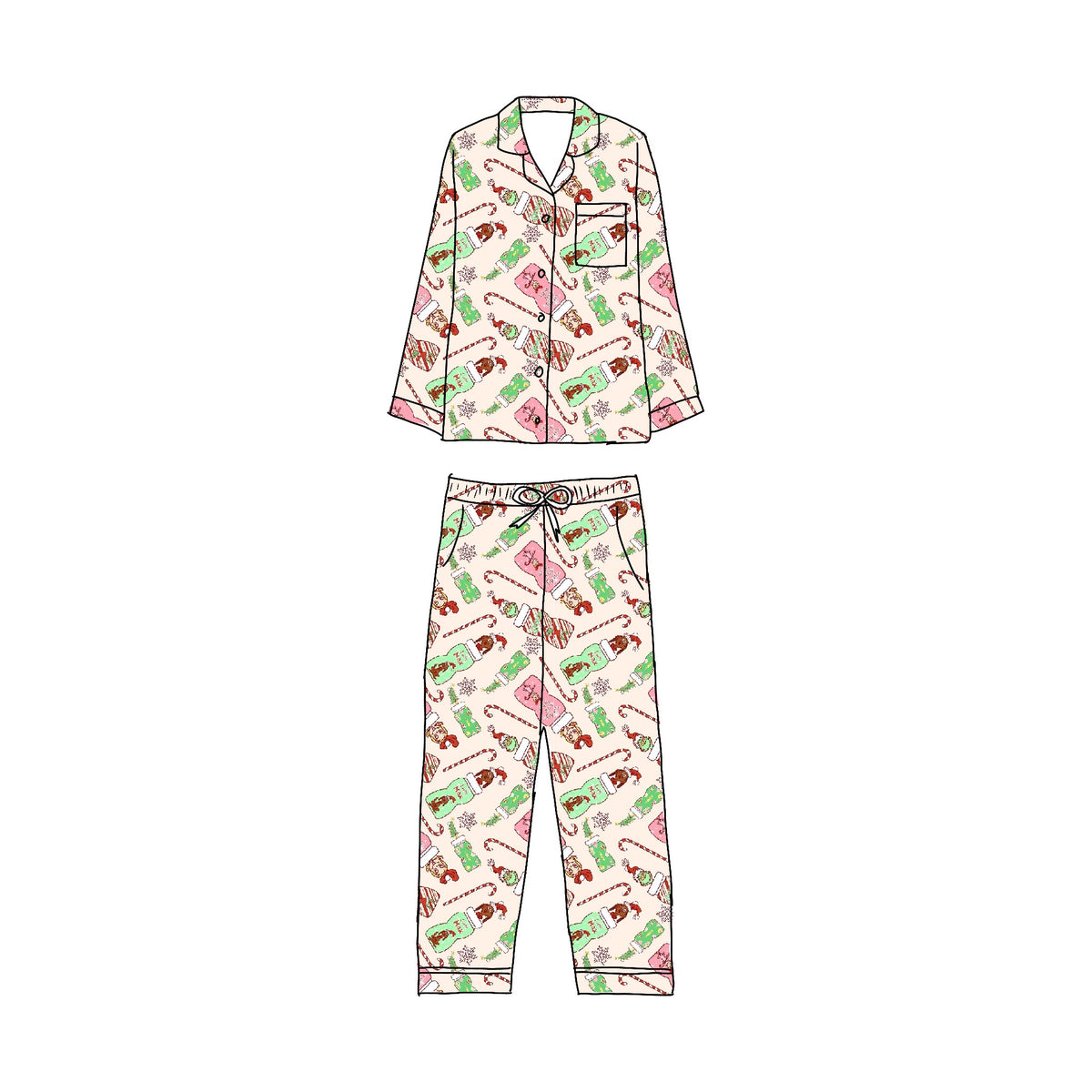 Cindy Lou Juice 2-piece button down set