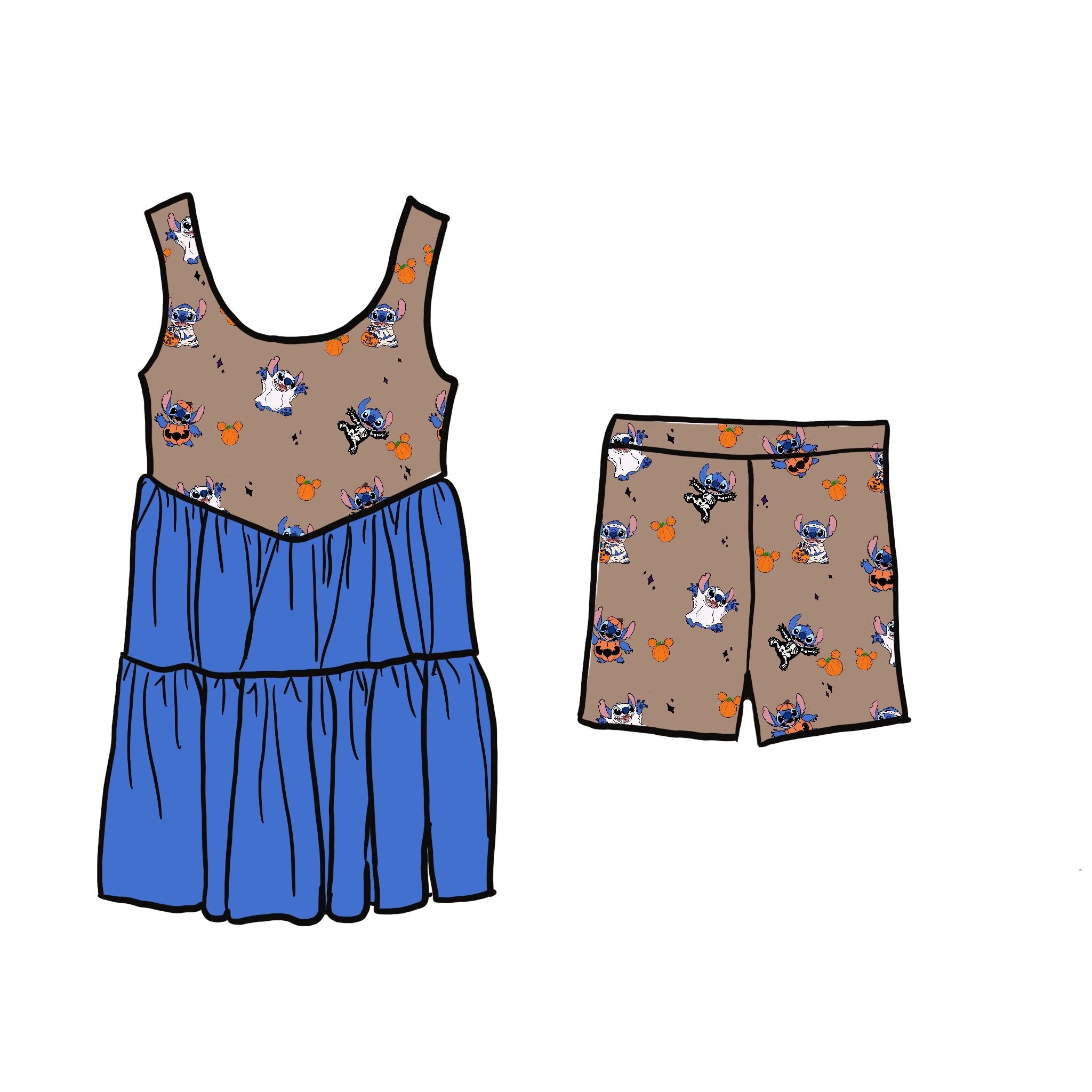 Alien Tricks Athletic Twirl Dress