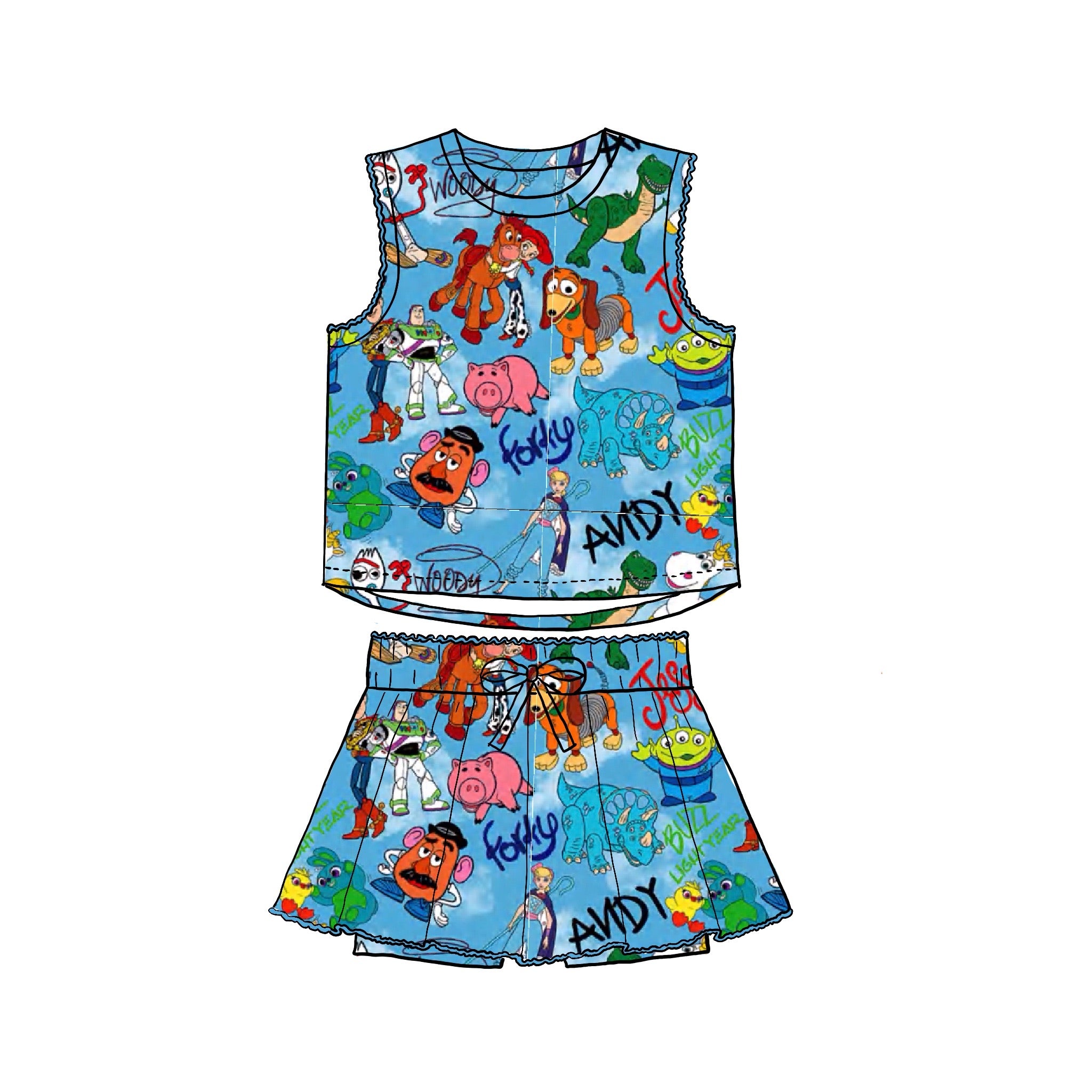 Signature Squiggle Trim Athletic Set