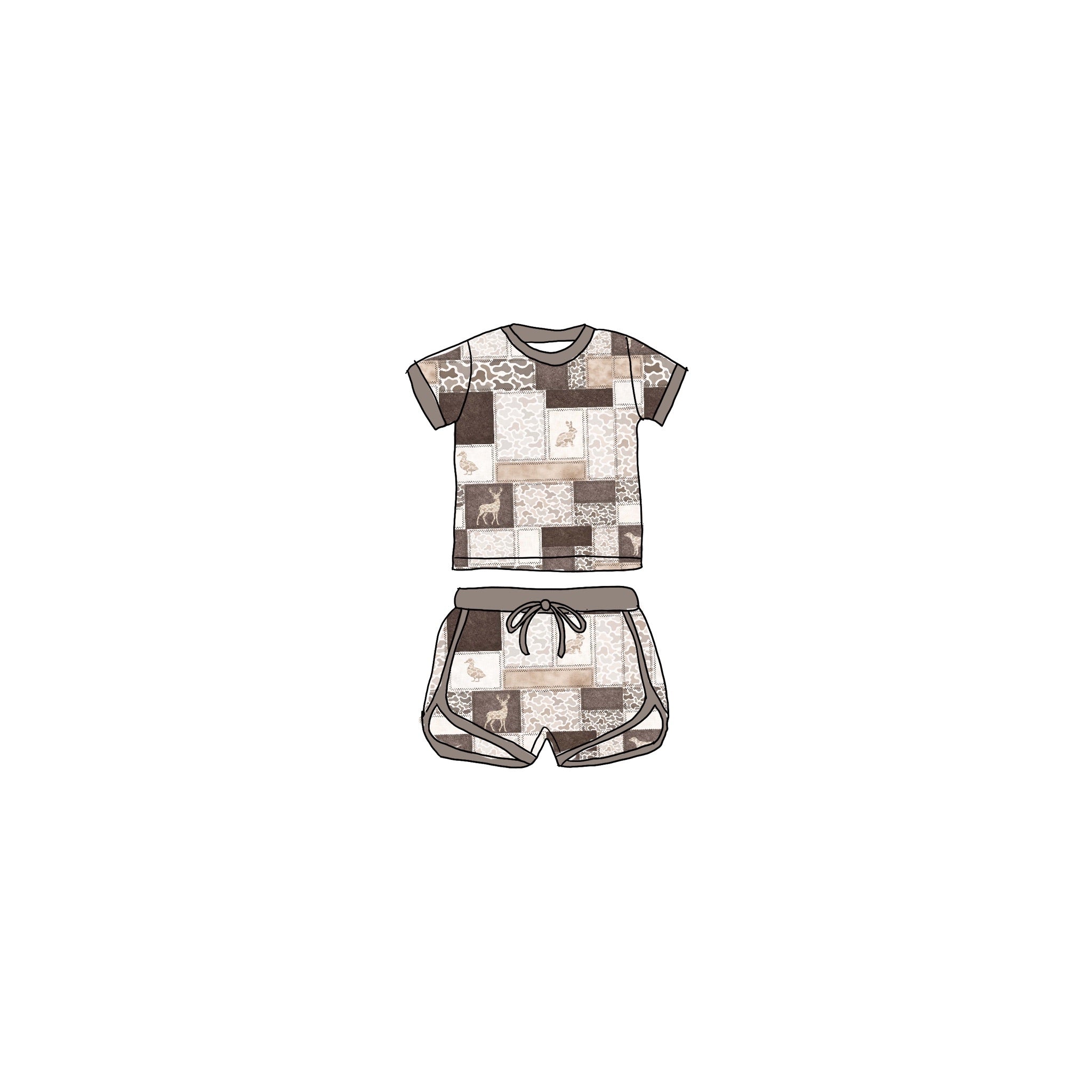 Sleepy Buck Bamboo Drawstring Short Set