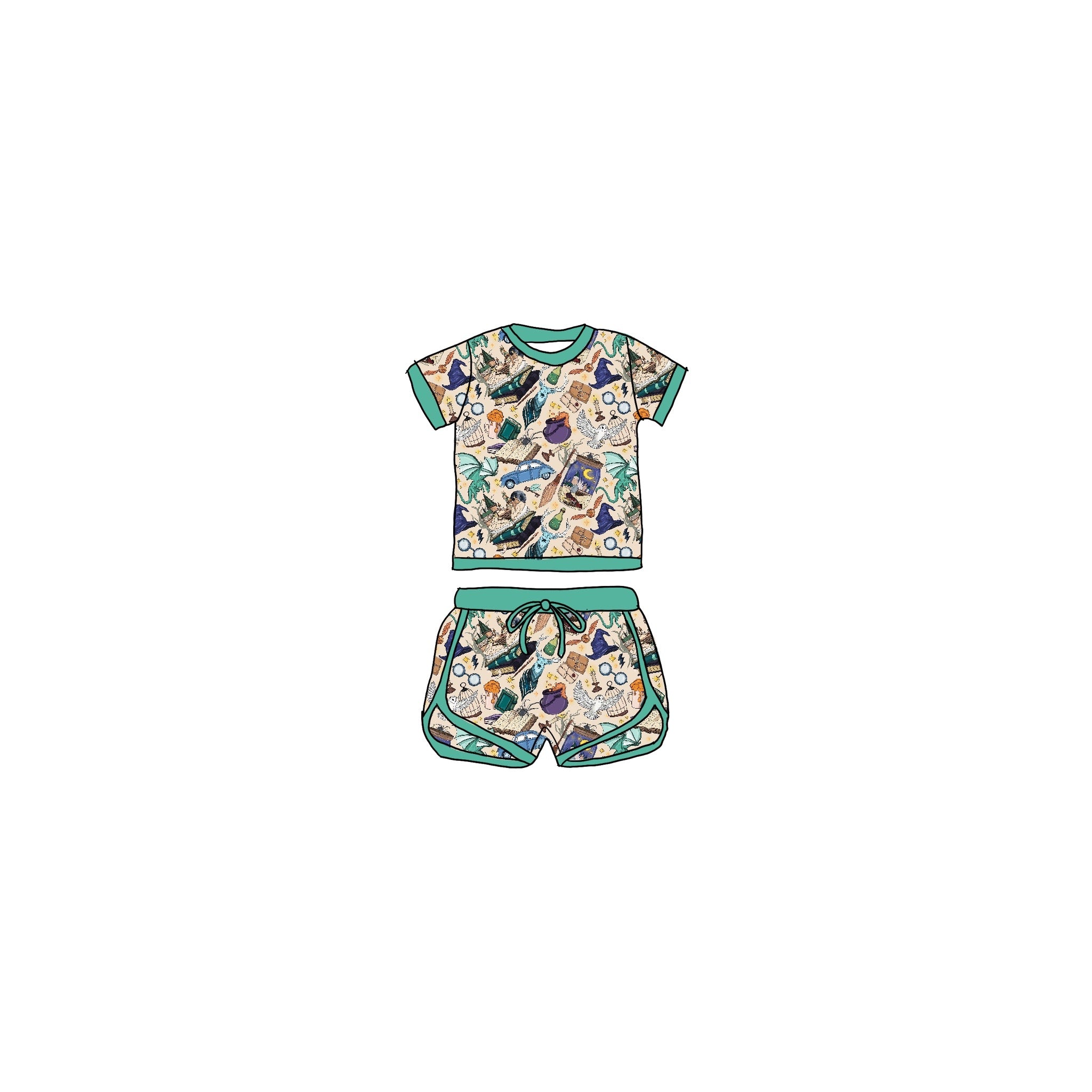 Platform 9 3/4 Bamboo Drawstring Short Set