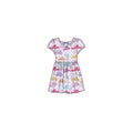 Unique Flower Bamboo Dress with Bow