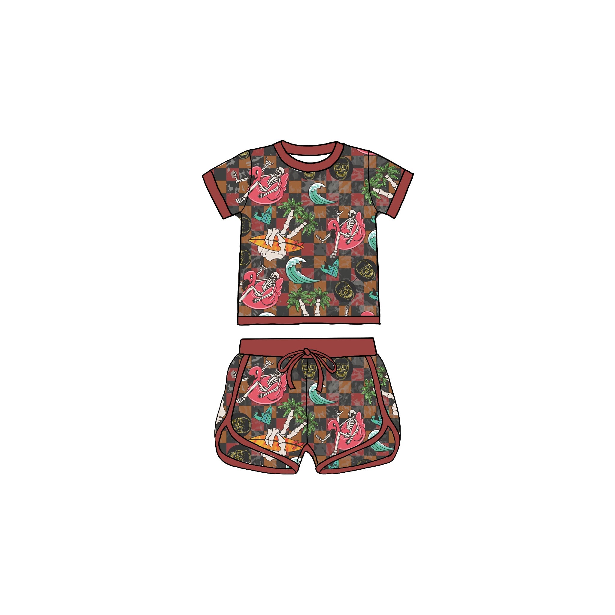 Summerween Bamboo Drawstring Short Set
