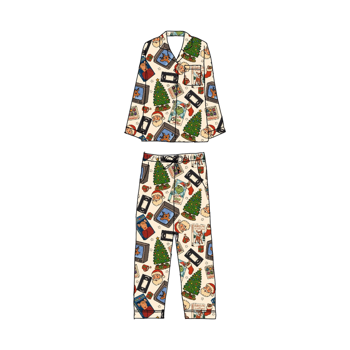 VHS Noel 2-piece button down set