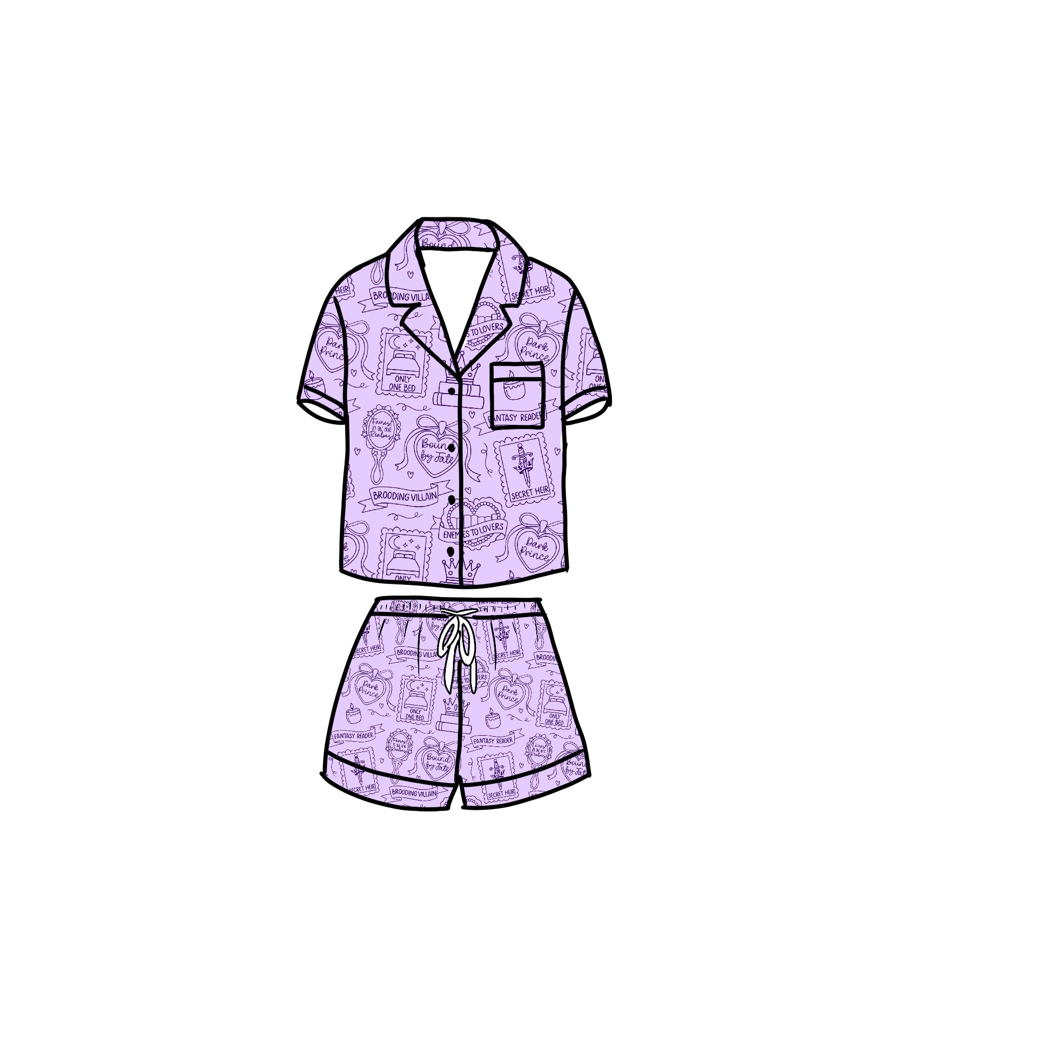 Enchanted Trope Women’s Button Down and Short set
