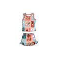 Moana Patch Bamboo Tank and Ruffle Short Set