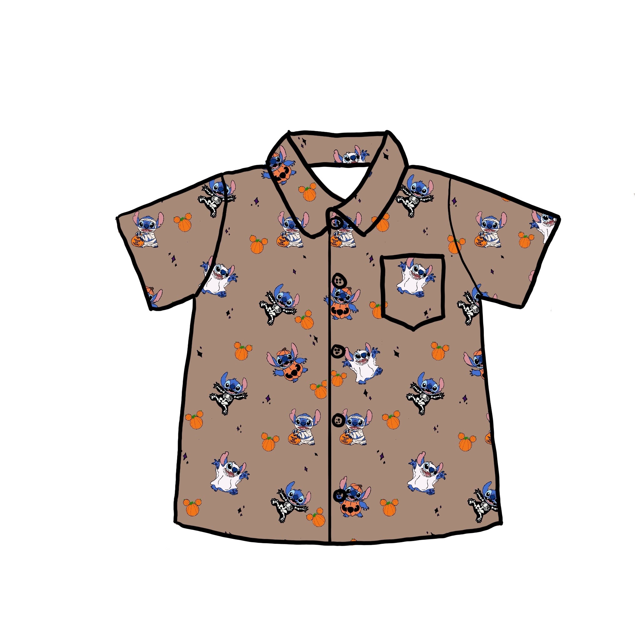 Alien Tricks Button Down