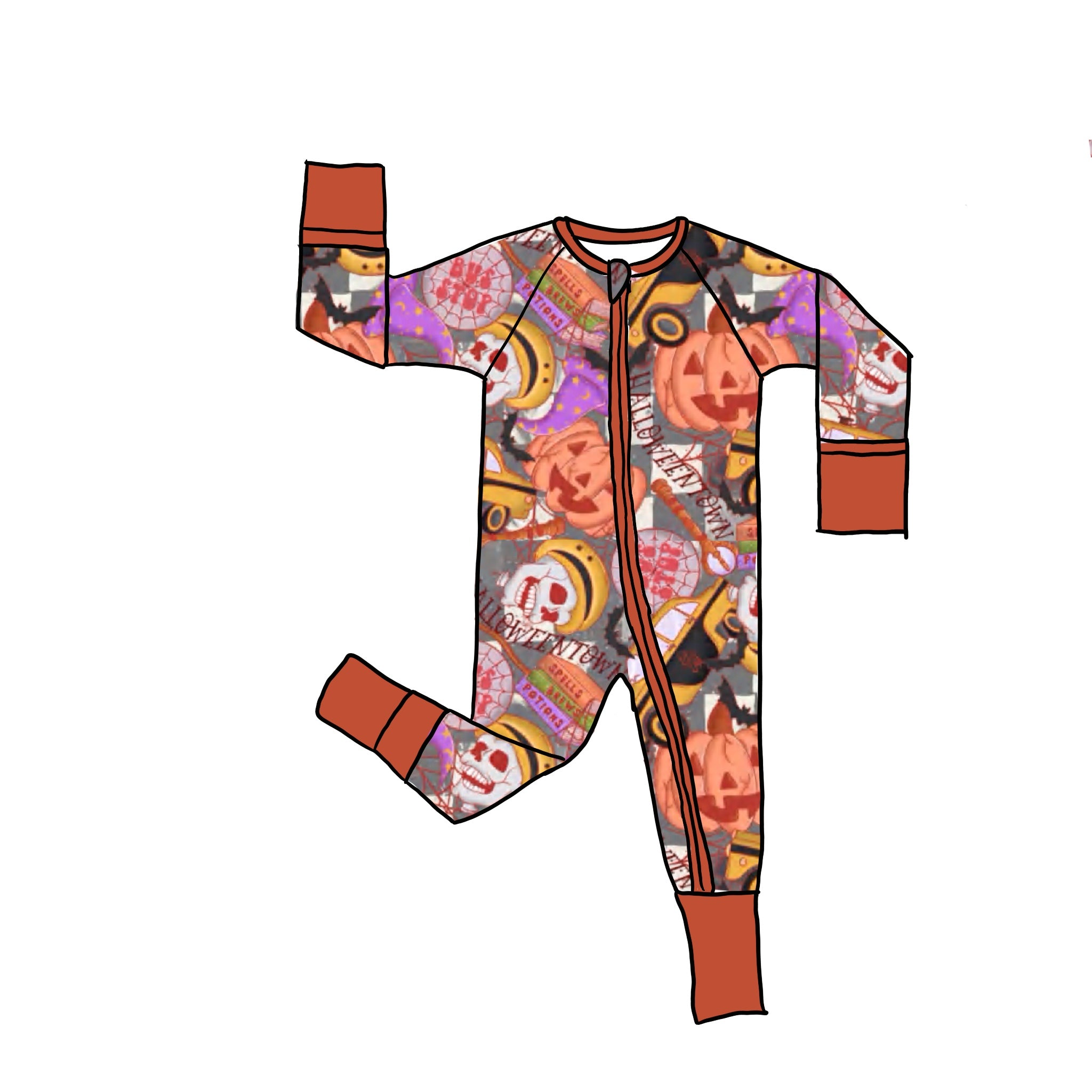 Halloweentown Zippie Romper