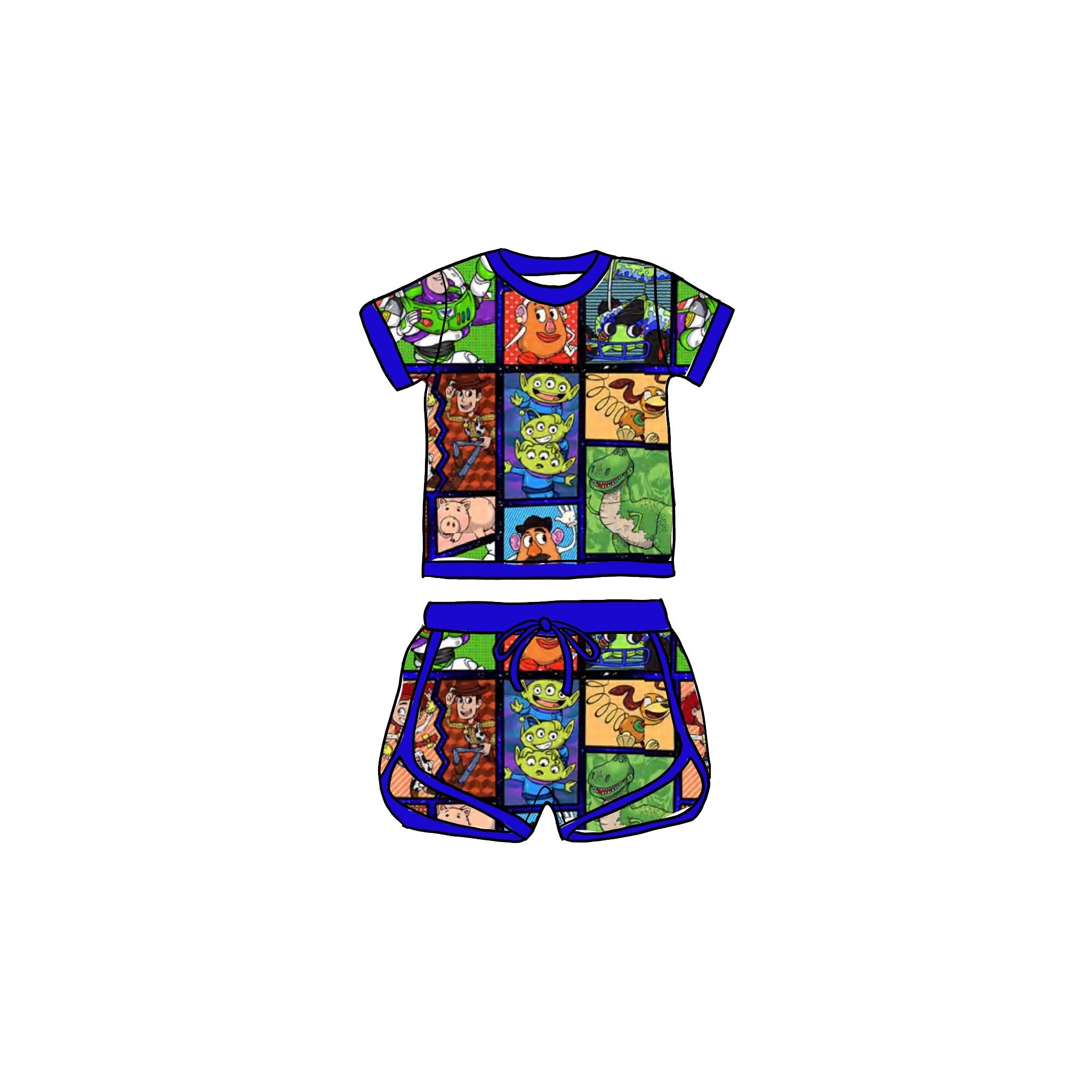 Andy’s Room Bamboo Drawstring Short Set