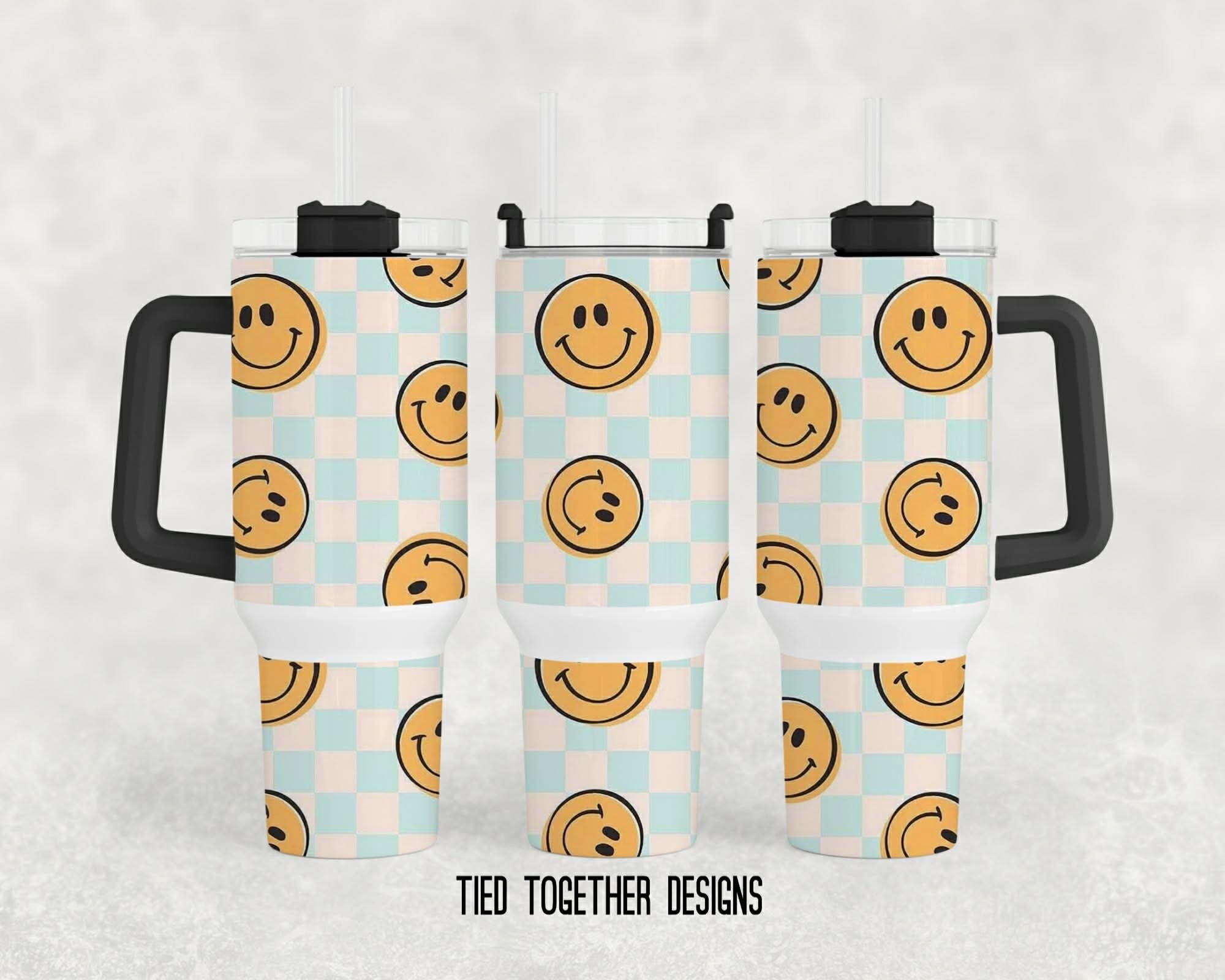 Smiley Insulated Travel Tumbler 40oz