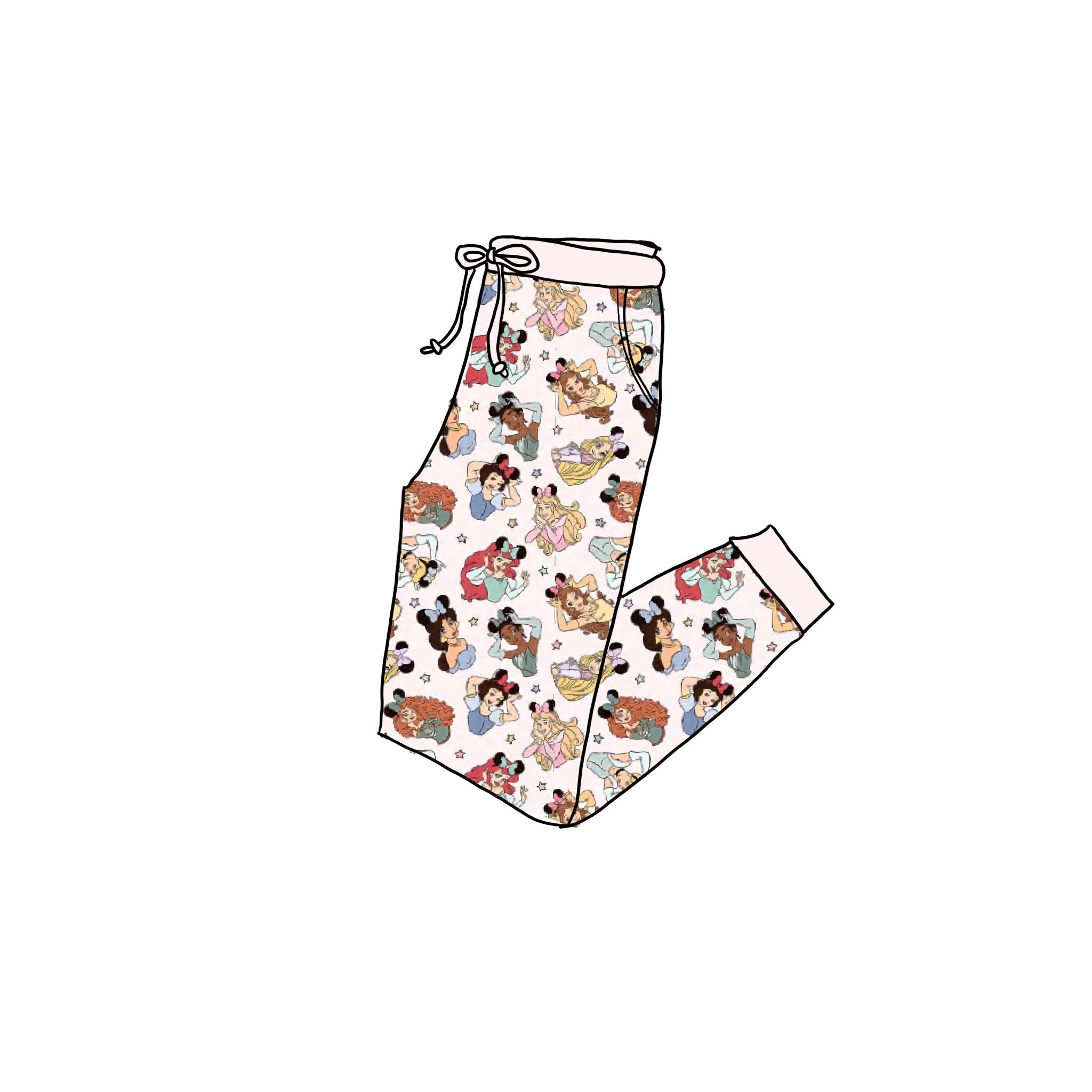 Minnie’s Princesses Adult bamboo joggers