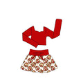 Royal Holidays Long Sleeve Athletic Skirt Set