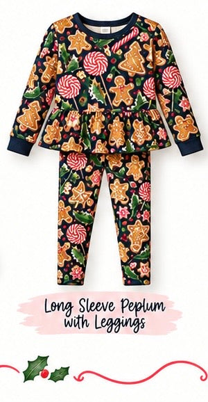 Gingerbread Bakery Peplum with leggings