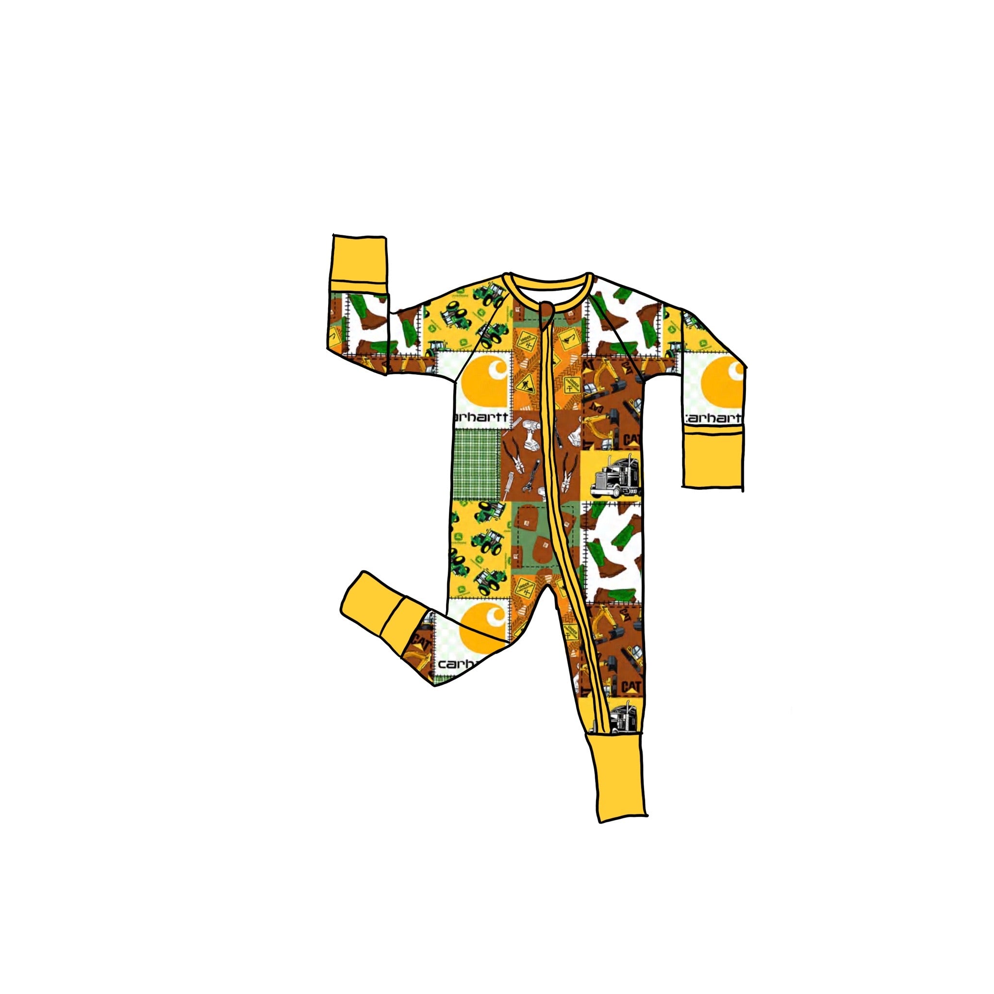 Dirt on my Boots Bamboo Zippie Romper