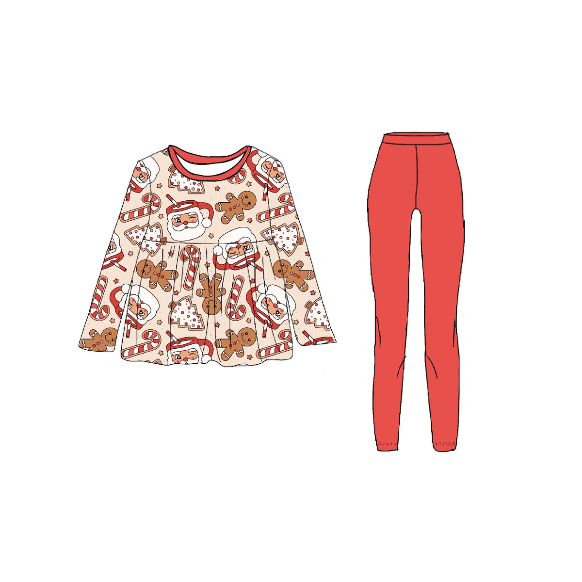 Gingersnap peplum with leggings