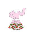 Feeling Grinchy Long Sleeve Athletic Skirt Set