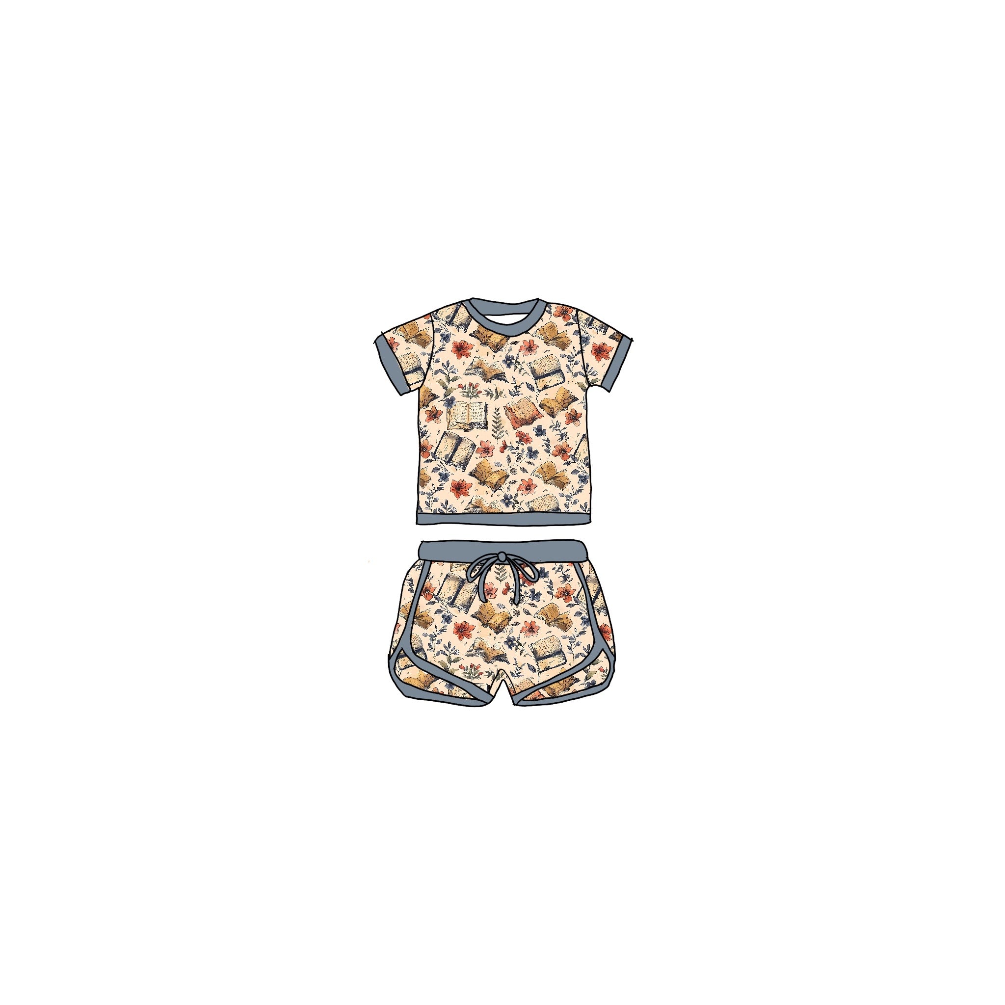 Poets Corner Bamboo Drawstring Short Set