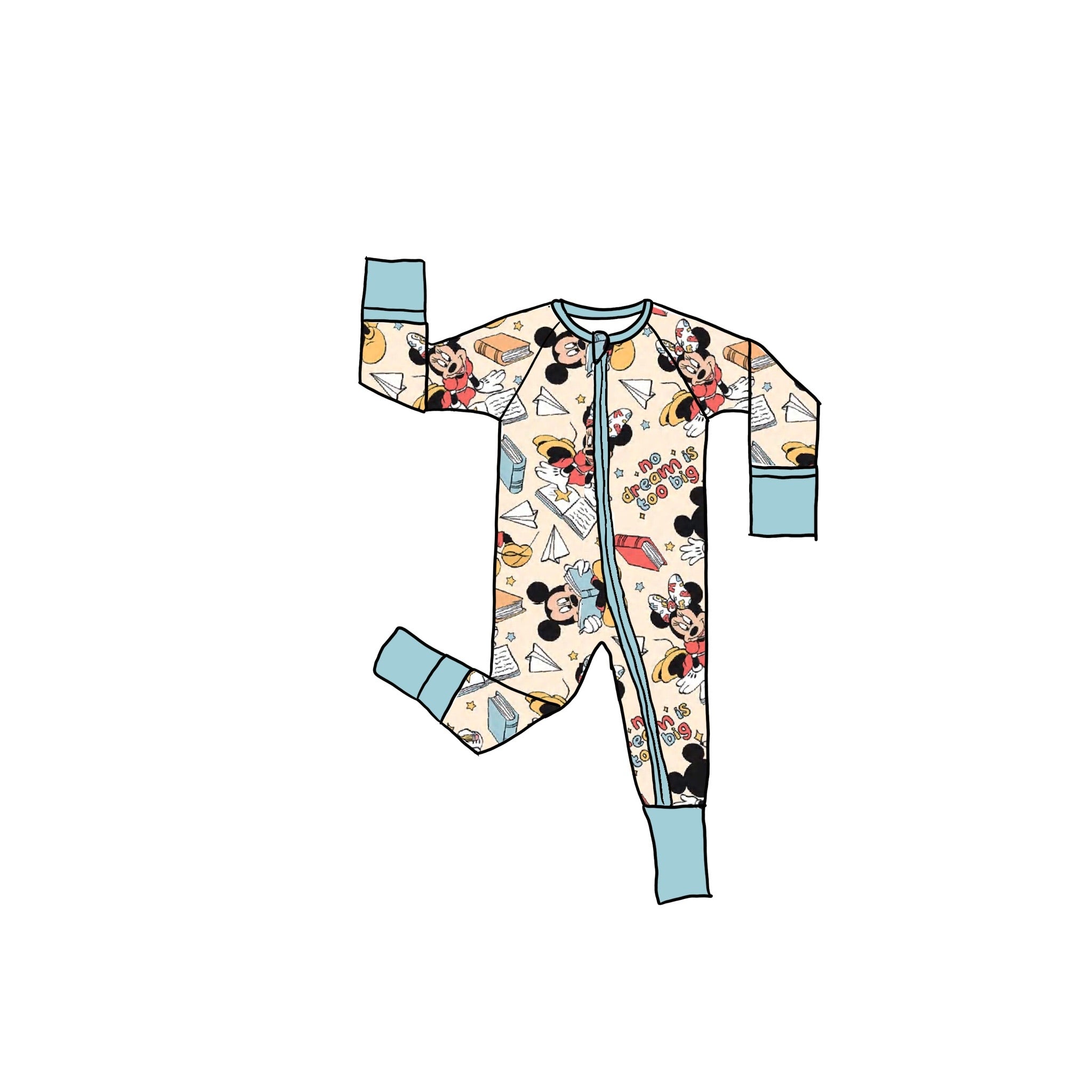 Clubhouse Scholar Bamboo Zippie Romper