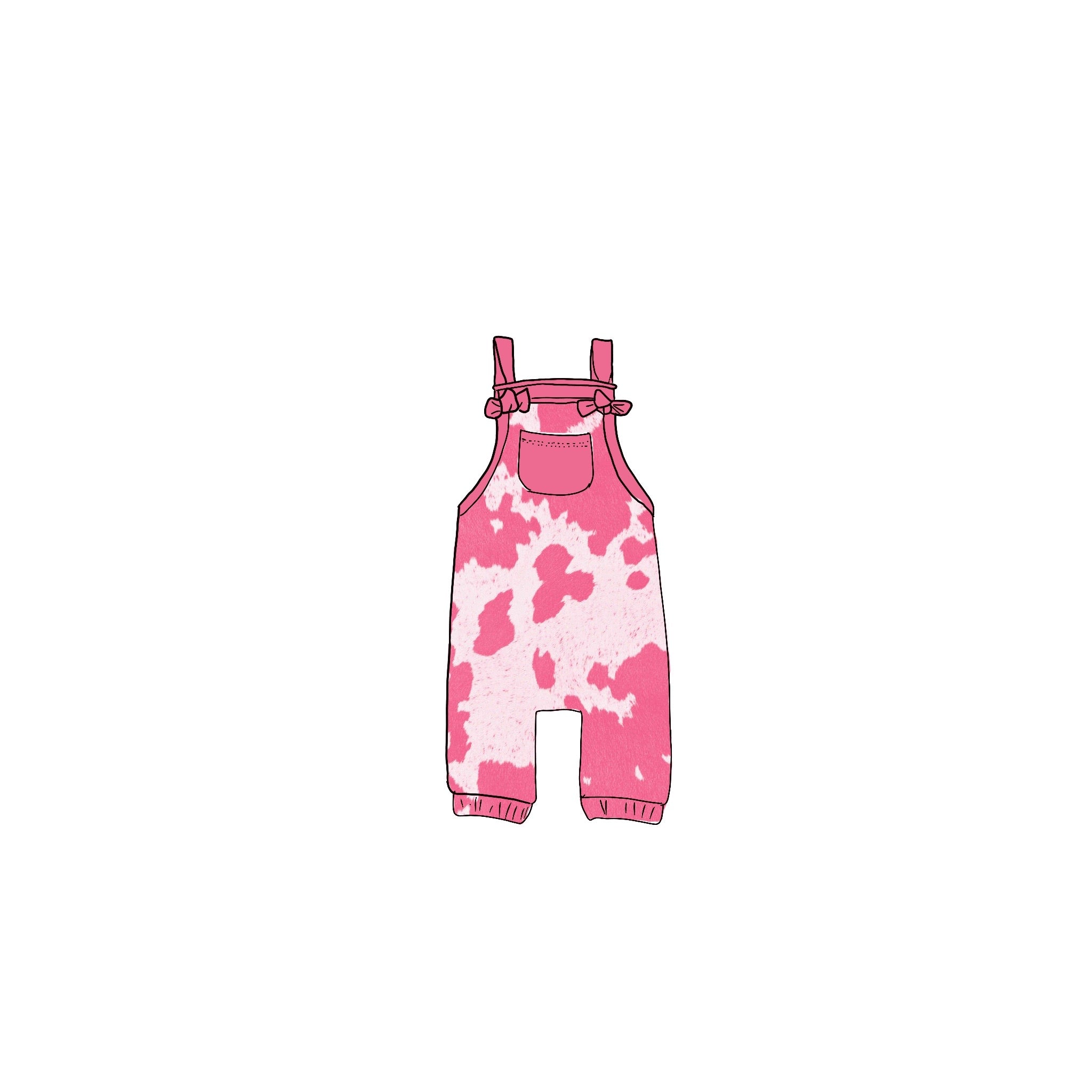 Strawberry Milk Bamboo Overalls