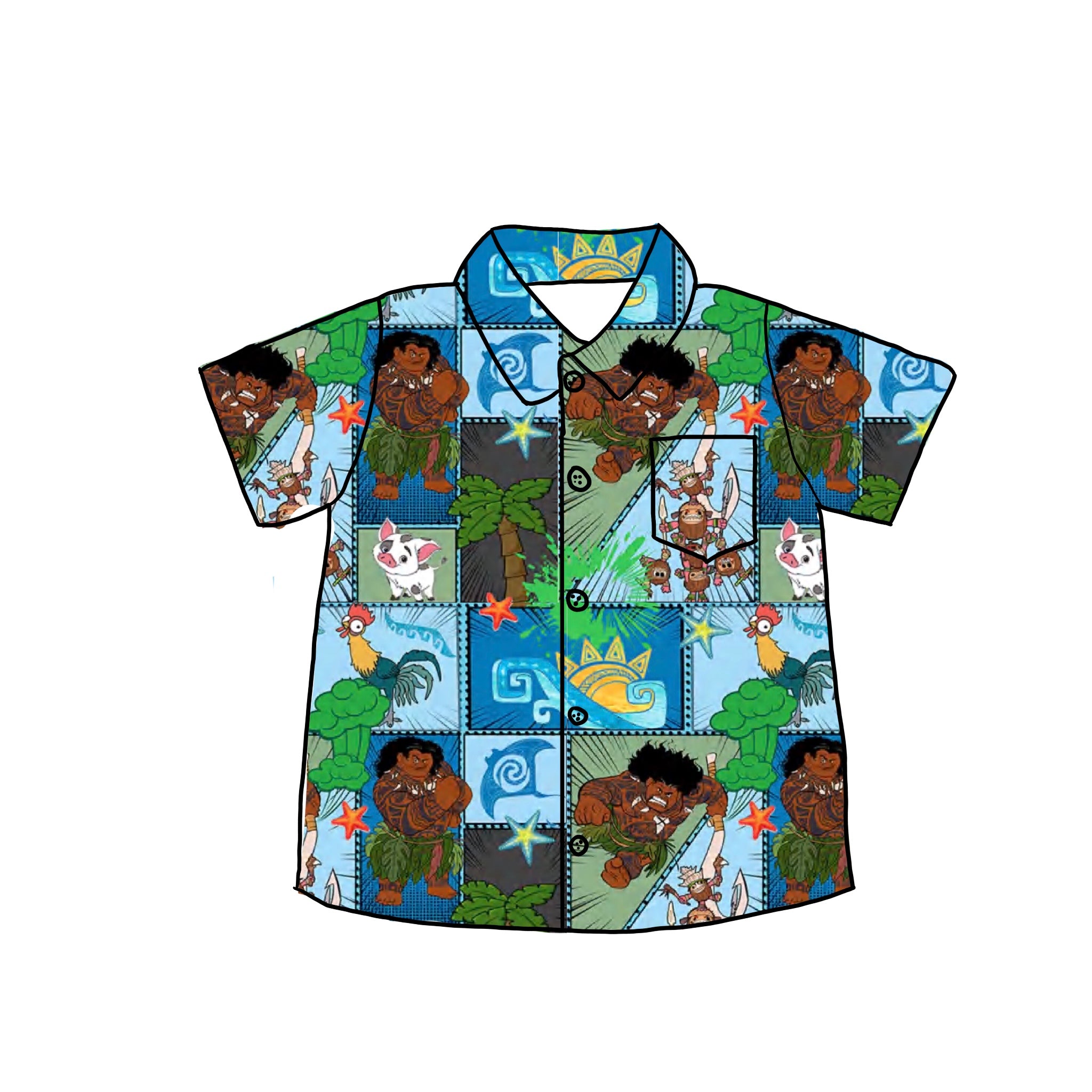 Maui Patch Button Down