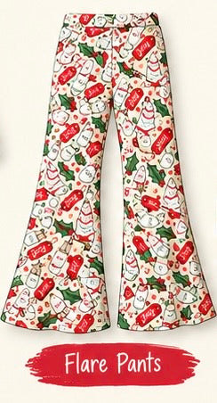 Sweet Tree-ats Adult bamboo Flare Pants and Shirt Set