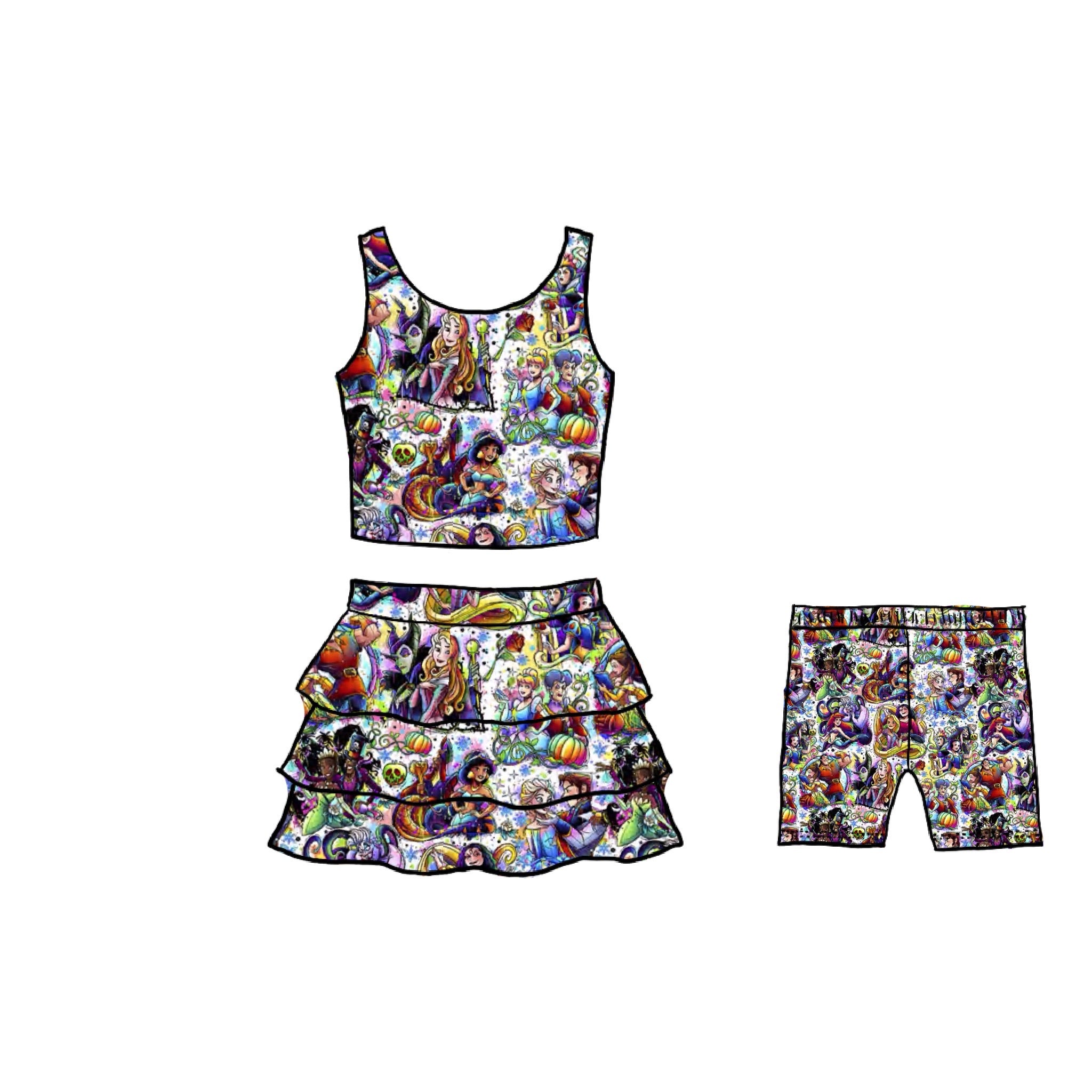 Good vs Evil Athletic Skirt Set