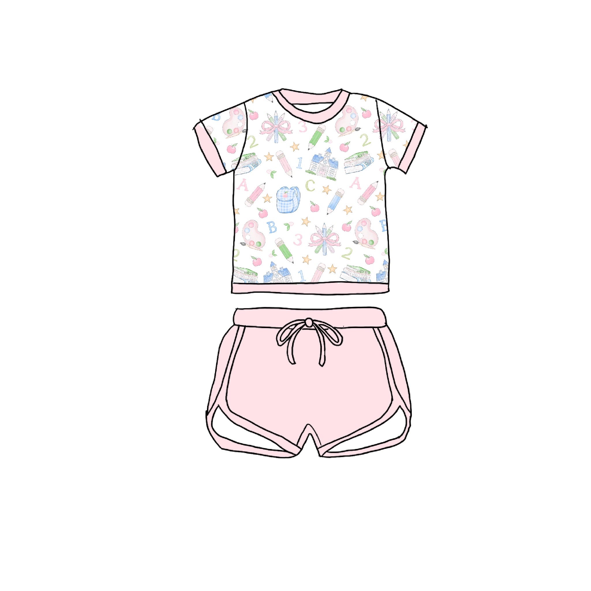 123 Drawstring Short Set