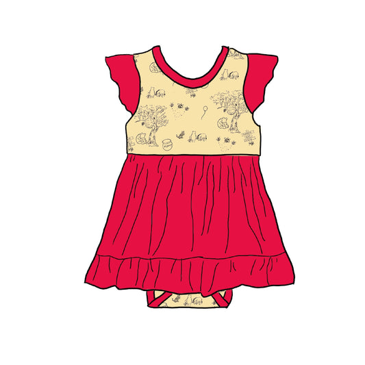 Baby Skirted Bodysuit with Ruffled Sleeves- Hundred Acres