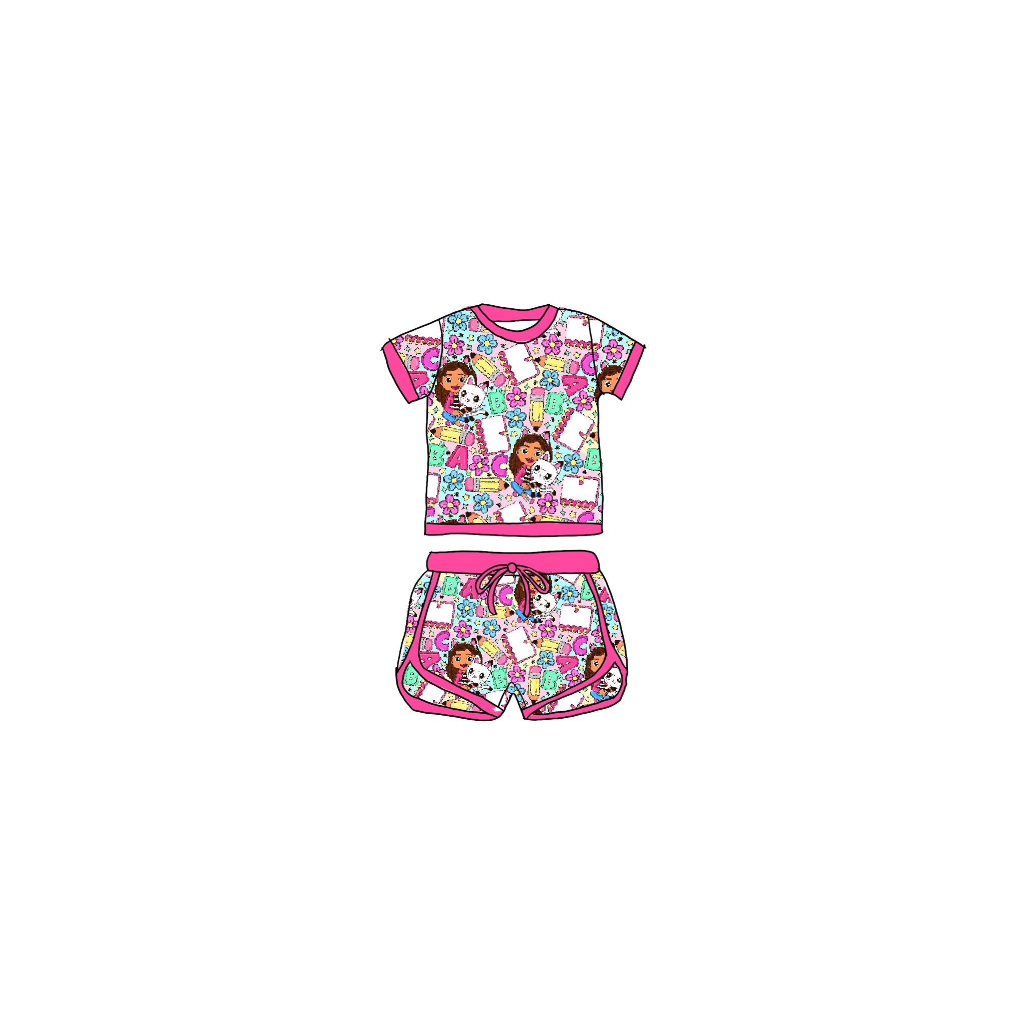Pandy Learning  Bamboo Drawstring Short Set