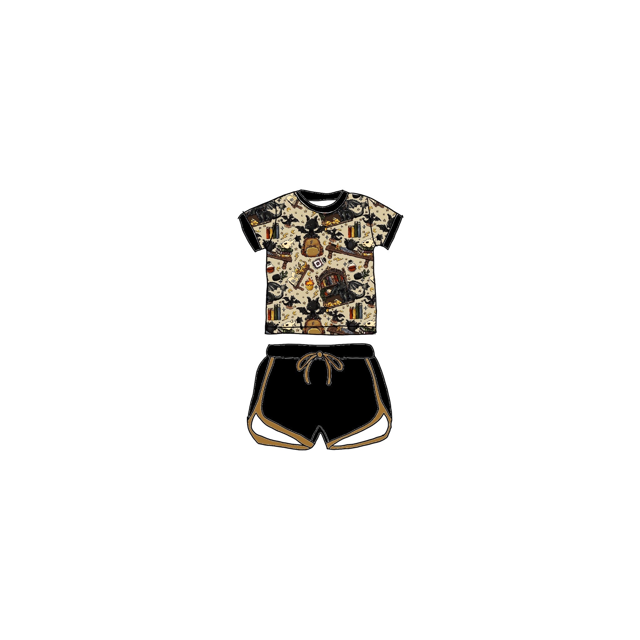 Mythical Loom Bamboo Drawstring Short Set