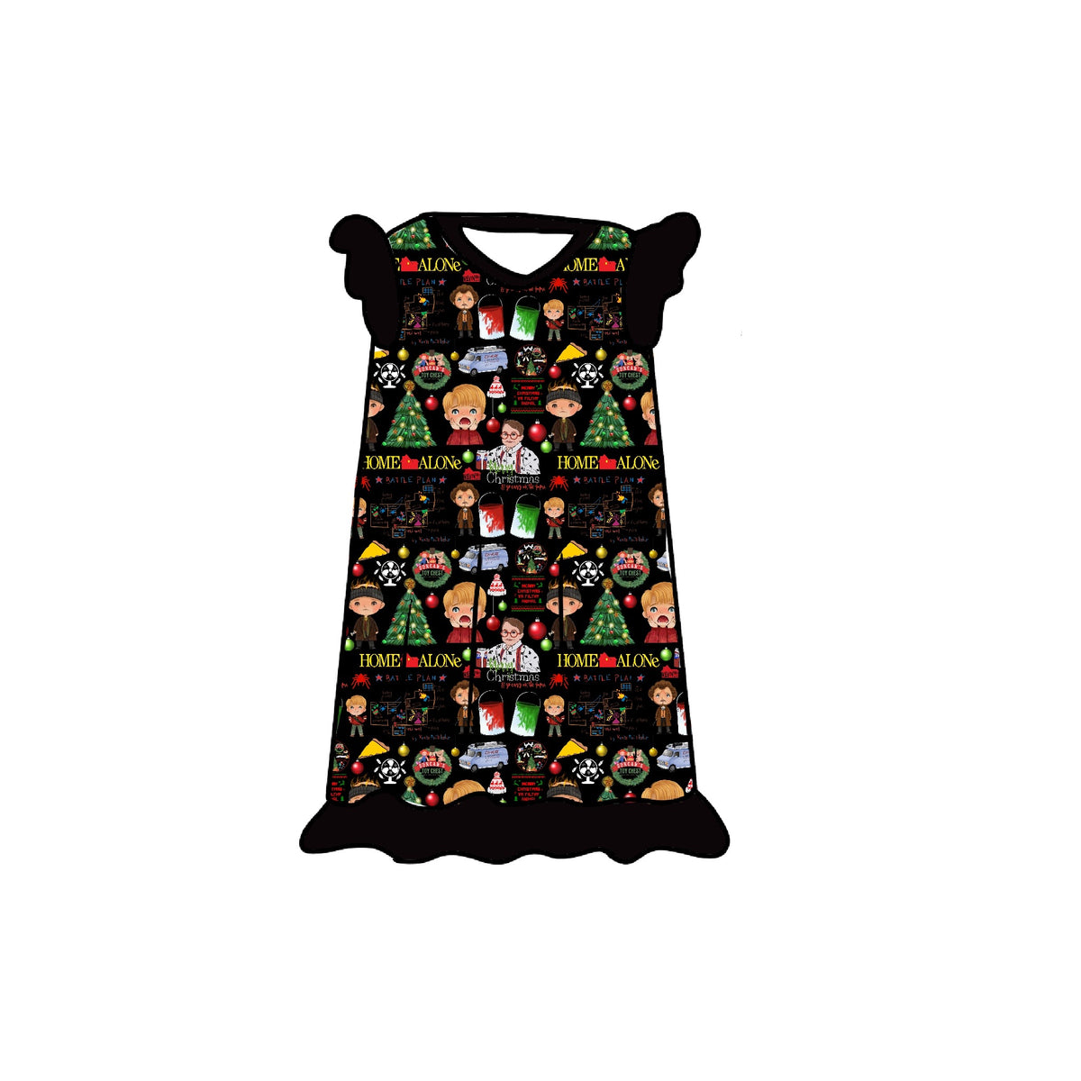 Made My Family Disappear Flutter Sleeve Nightgown