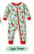 Groovy Santa Bamboo Zippie Romper
