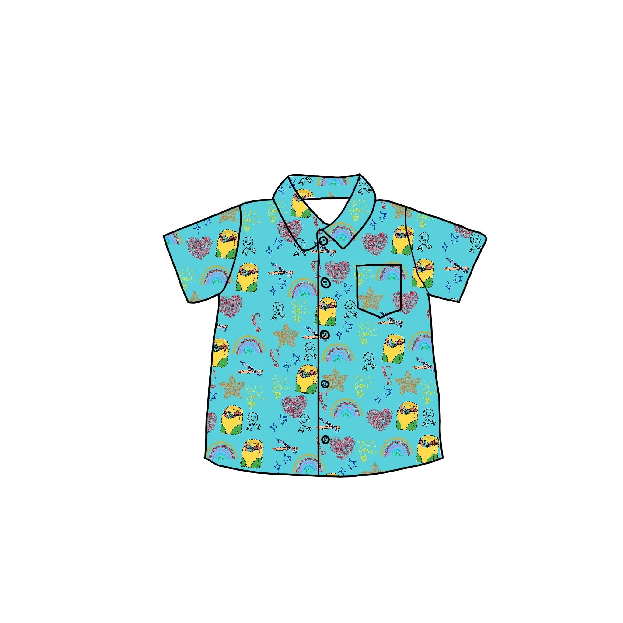 Scribble & Sketch Button Down