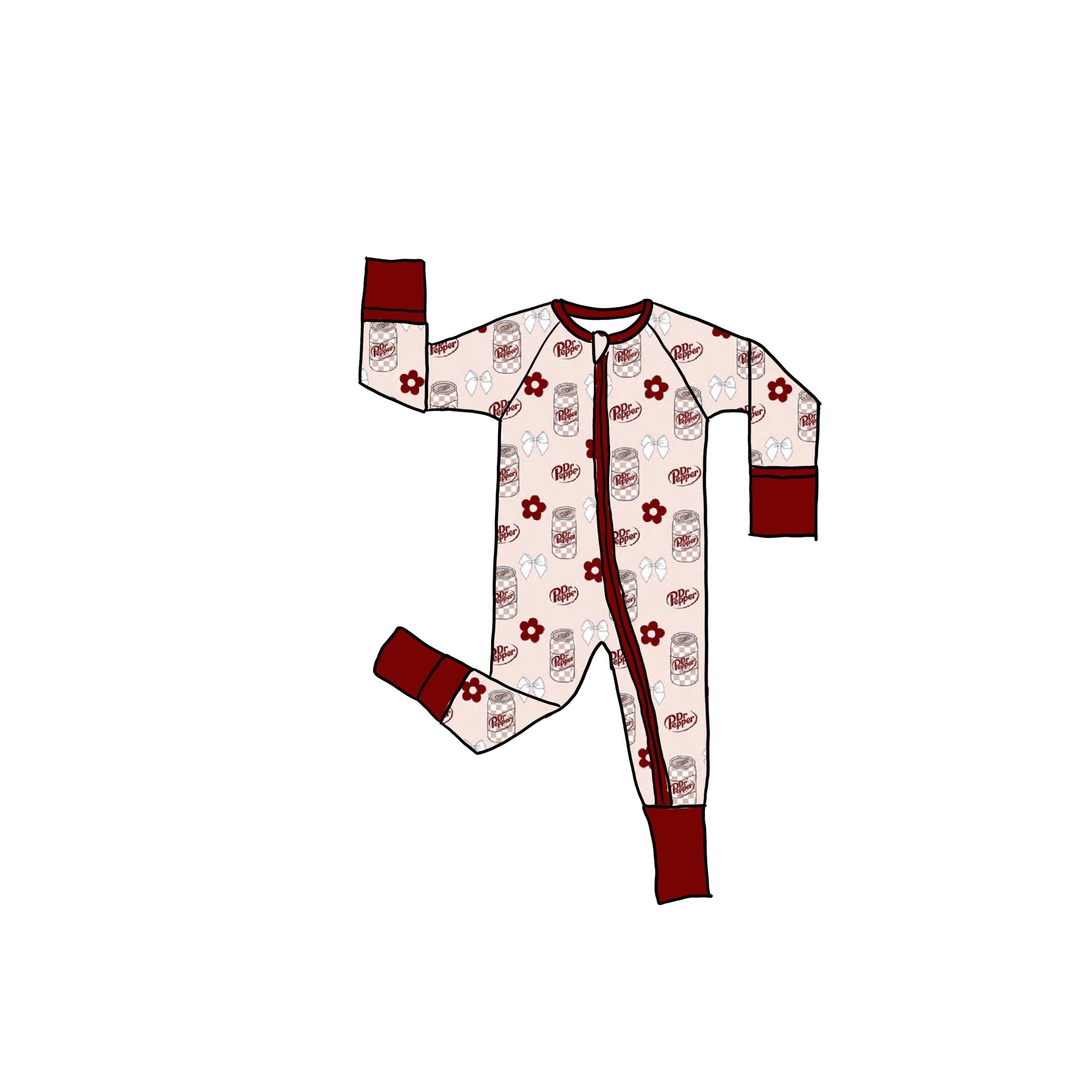 Girly POP Bamboo Zippie Romper