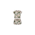 Prairie Stamps Bamboo Drawstring Short Set