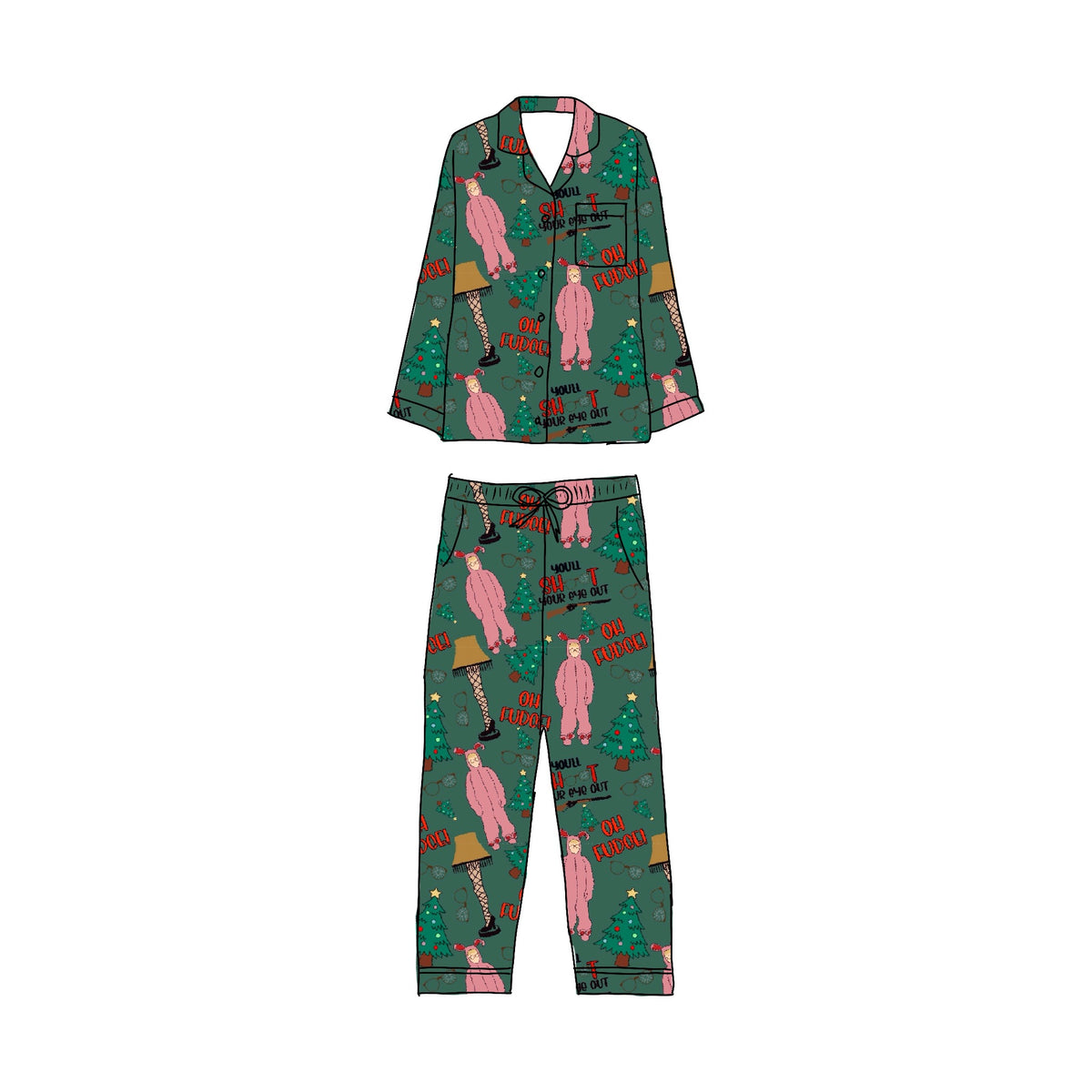 Oh Fudge! 2-piece button down set