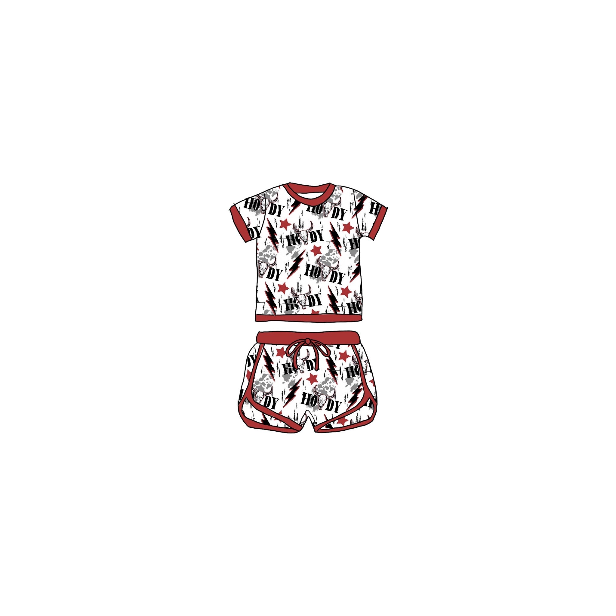 Howdy Bamboo Drawstring Short Set