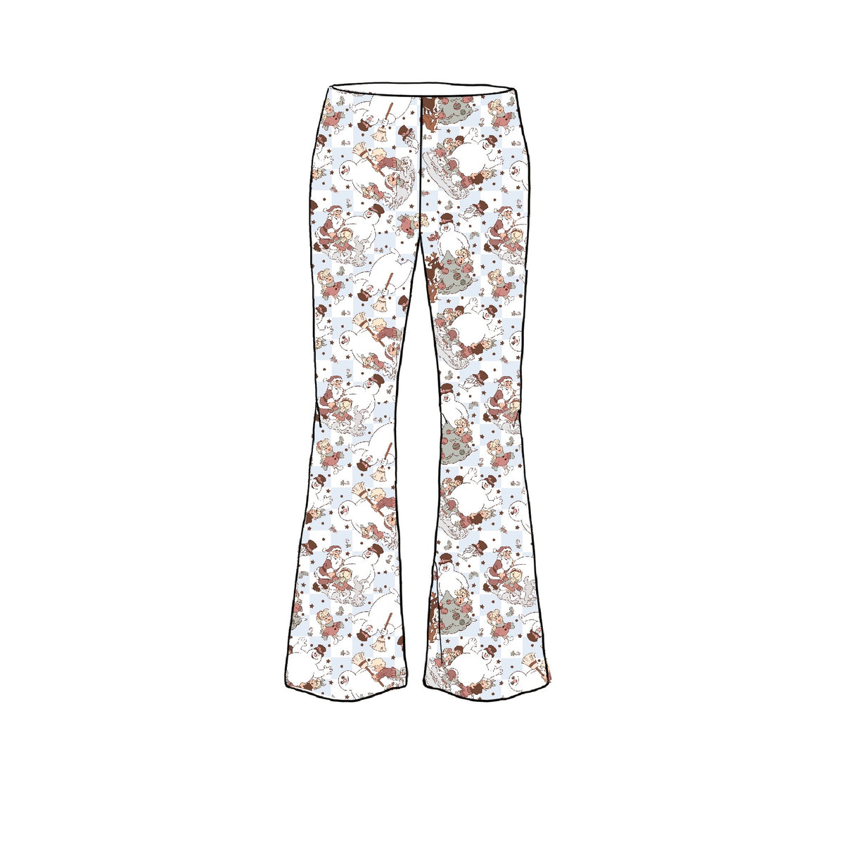 Made of Snow Adult bamboo Flare Pants and Shirt Set