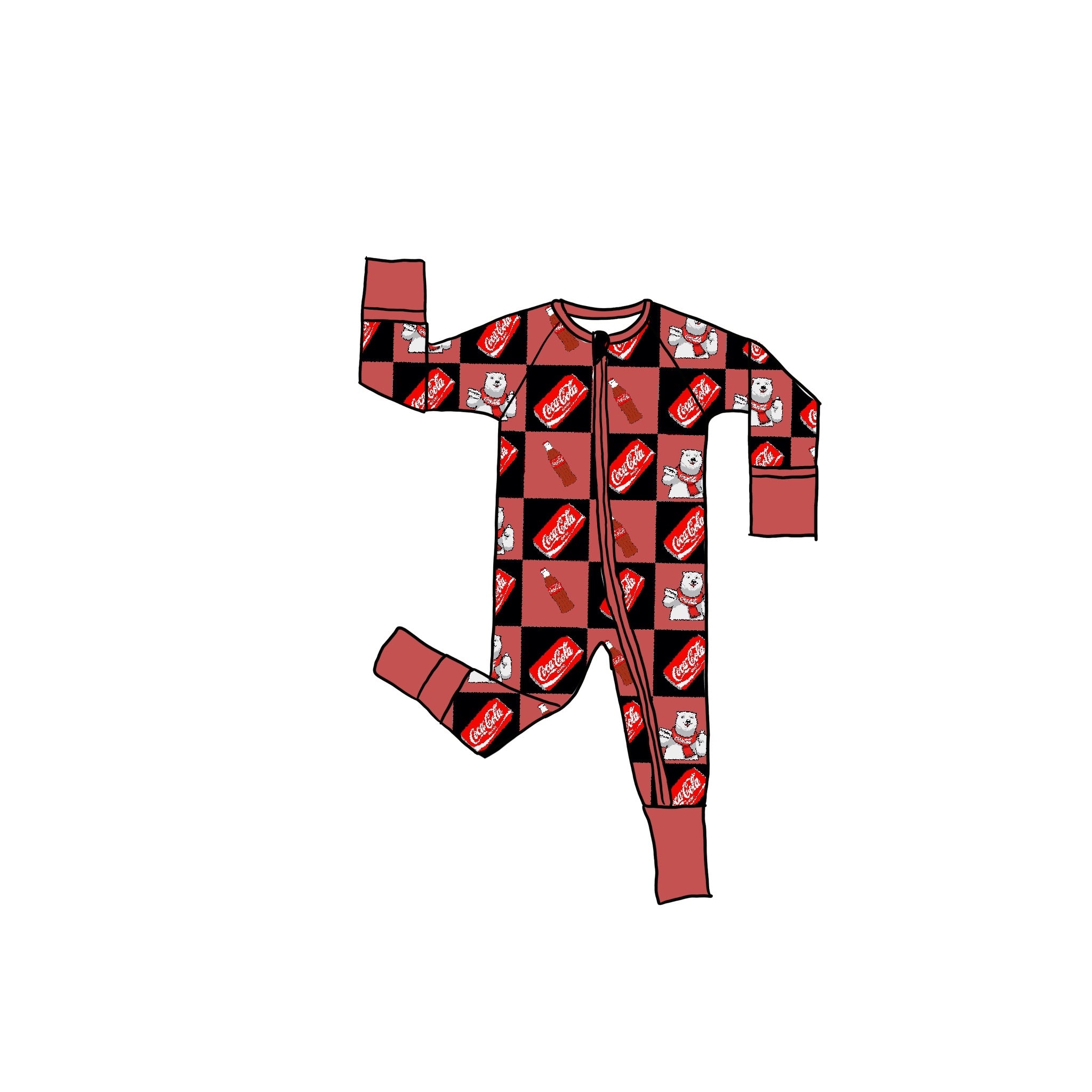 Vintage Cola Bamboo Zippie Romper
