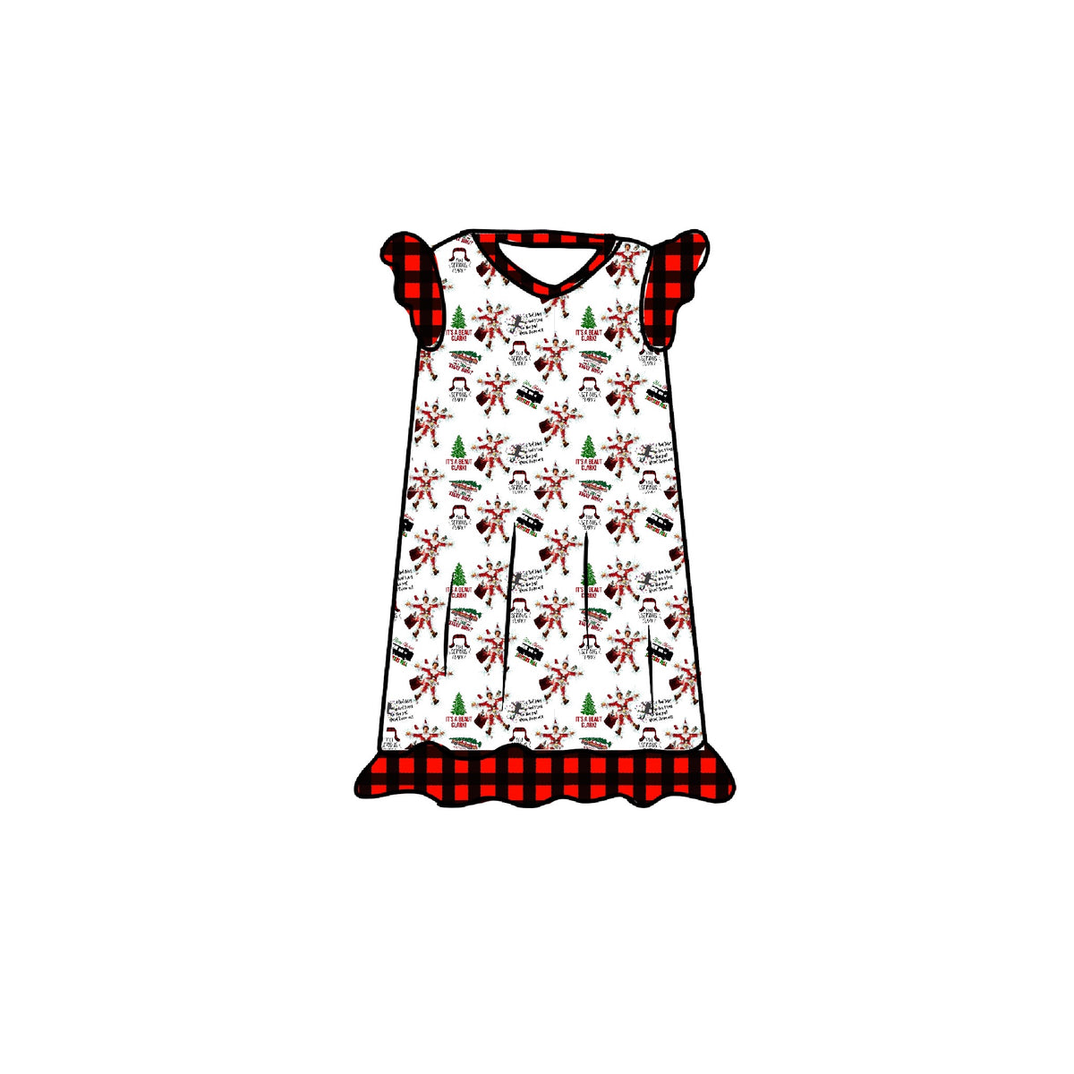 CLARK! Flutter Sleeve Nightgown