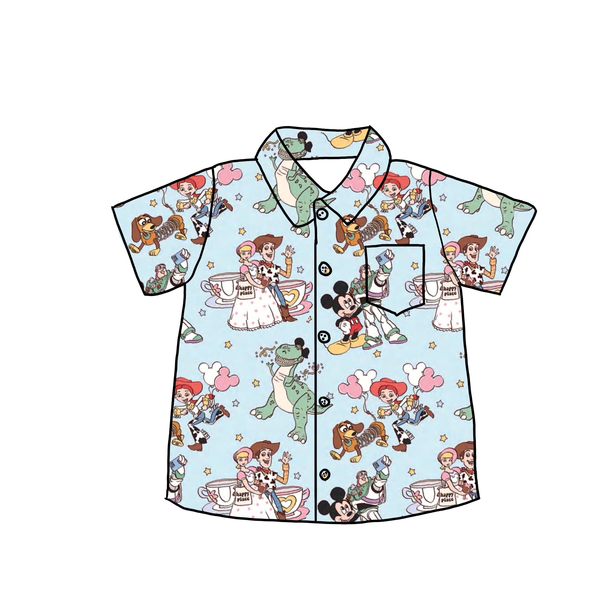 Magical Friends Button Down