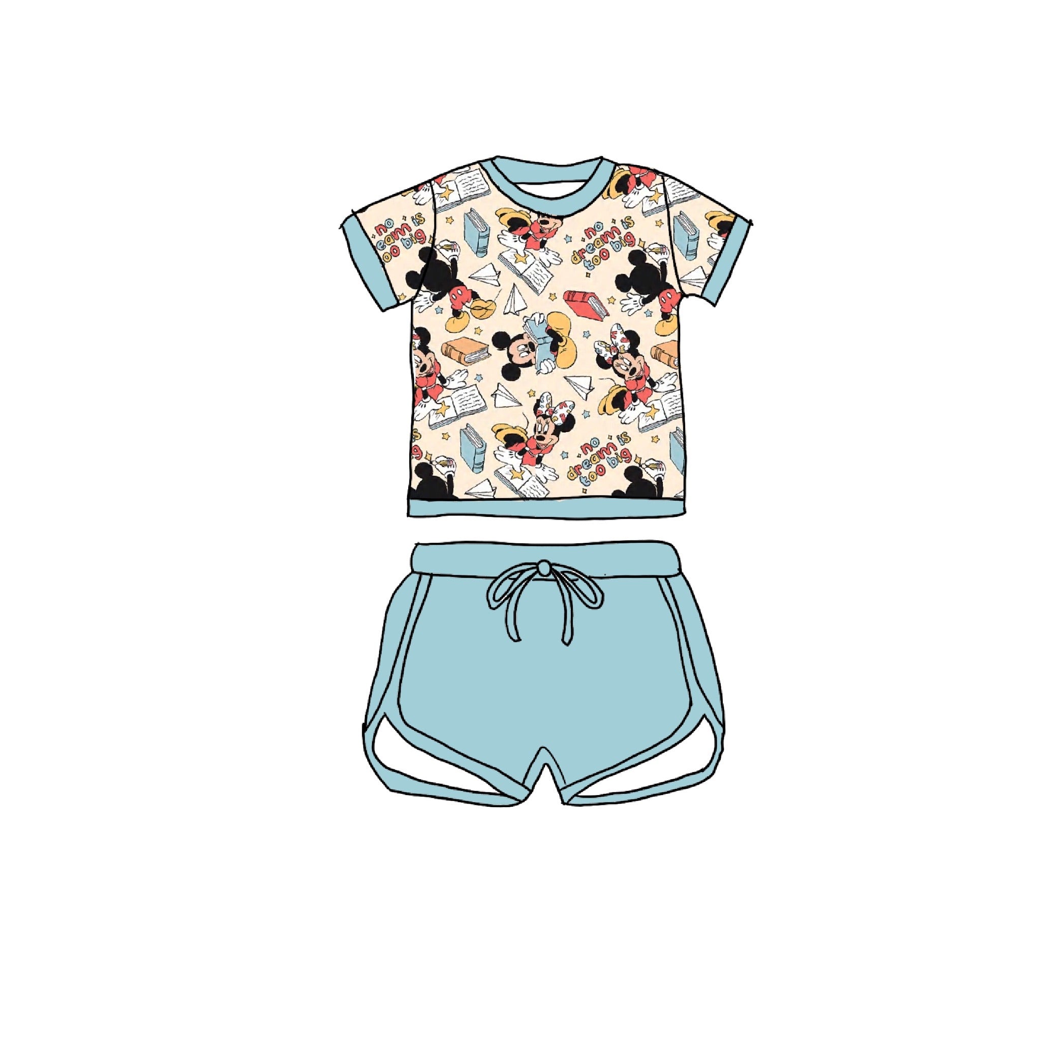 Clubhouse Schloar Bamboo Drawstring Short Set