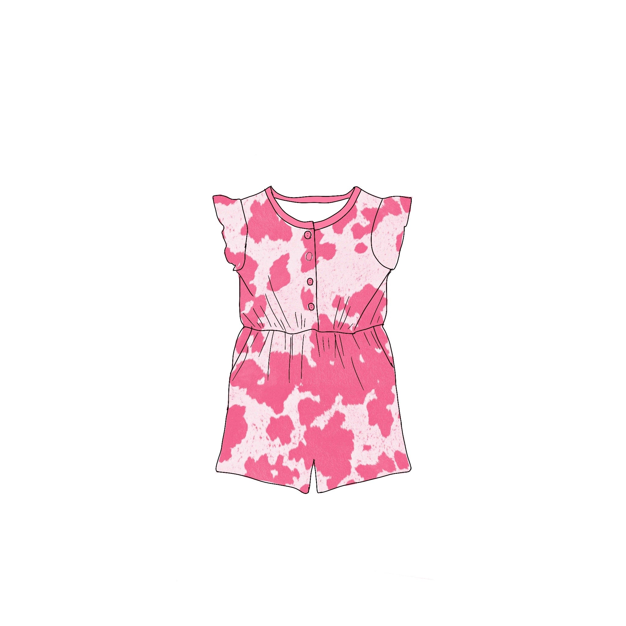 Strawberry Milk Bamboo Romper
