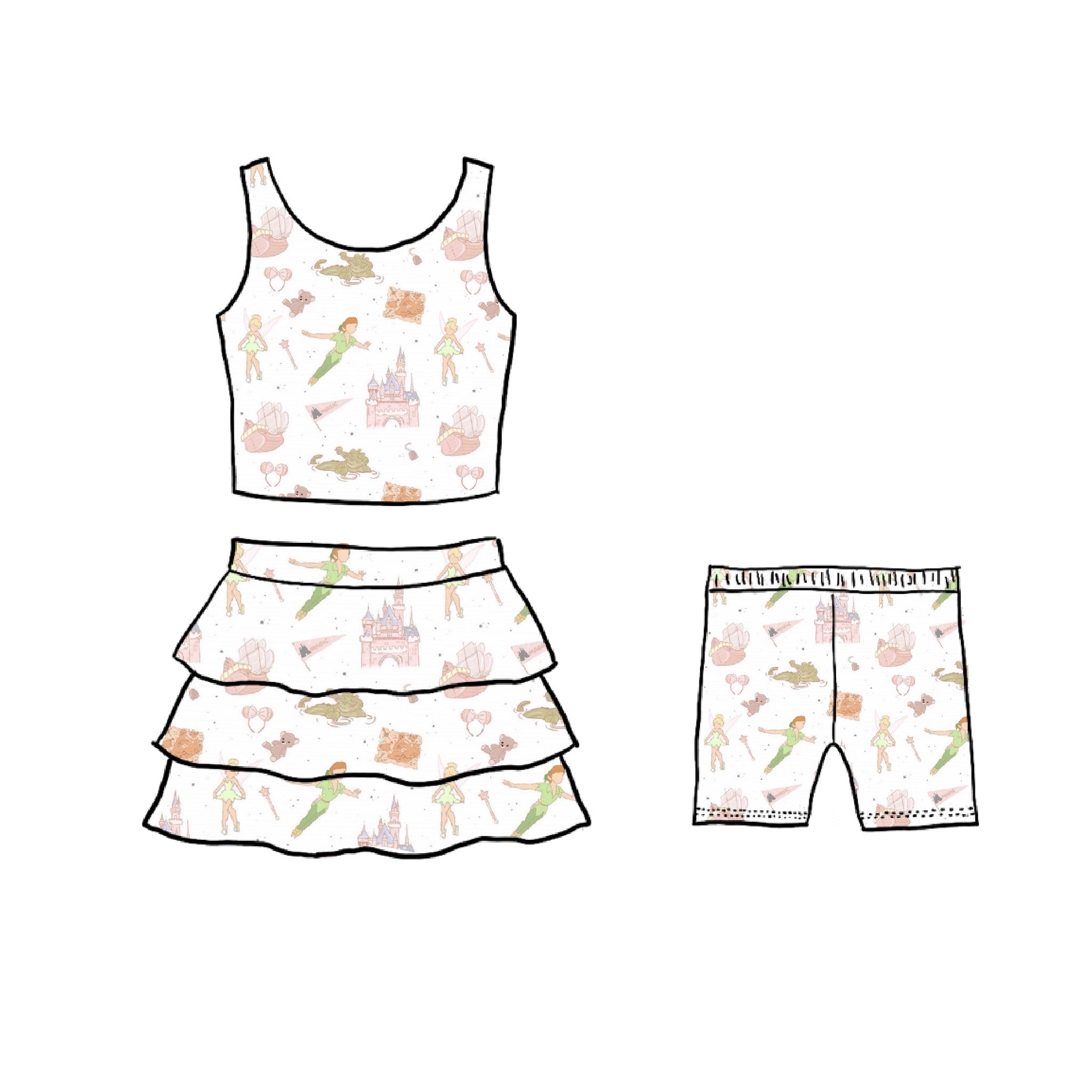 Neverland Athletic Skirt Set