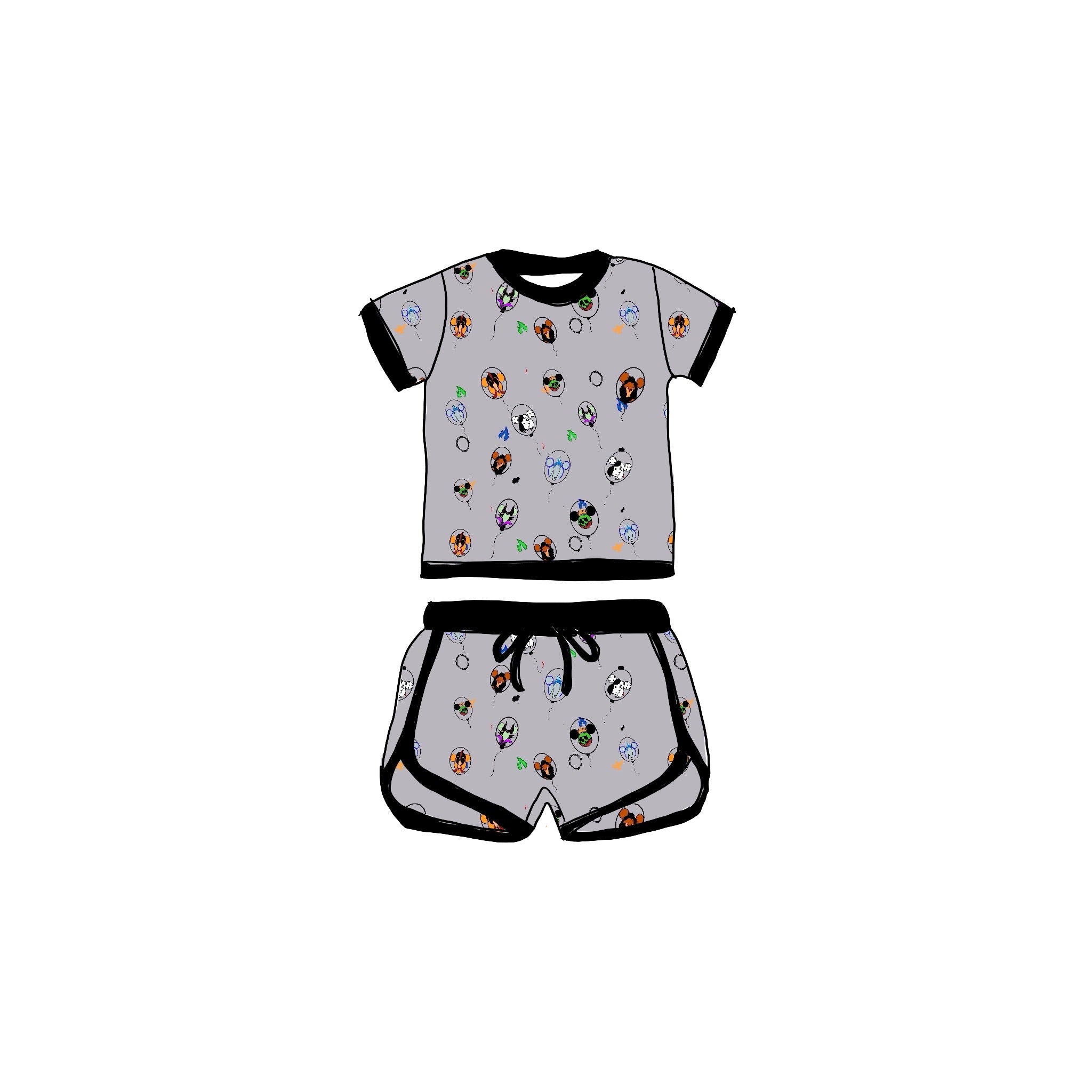 Villainous Bamboo Drawstring Short Set