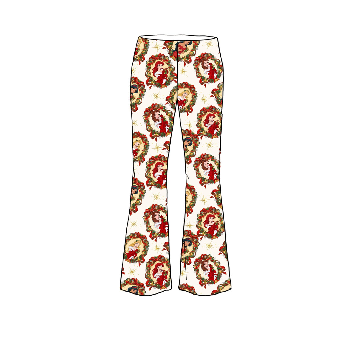 Royal Holidays Adult bamboo Flare Pants and Shirt Set