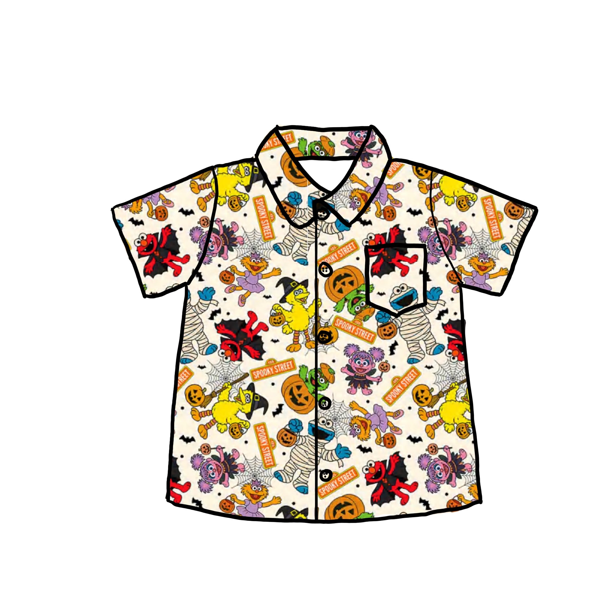 Spooky Street Button Down