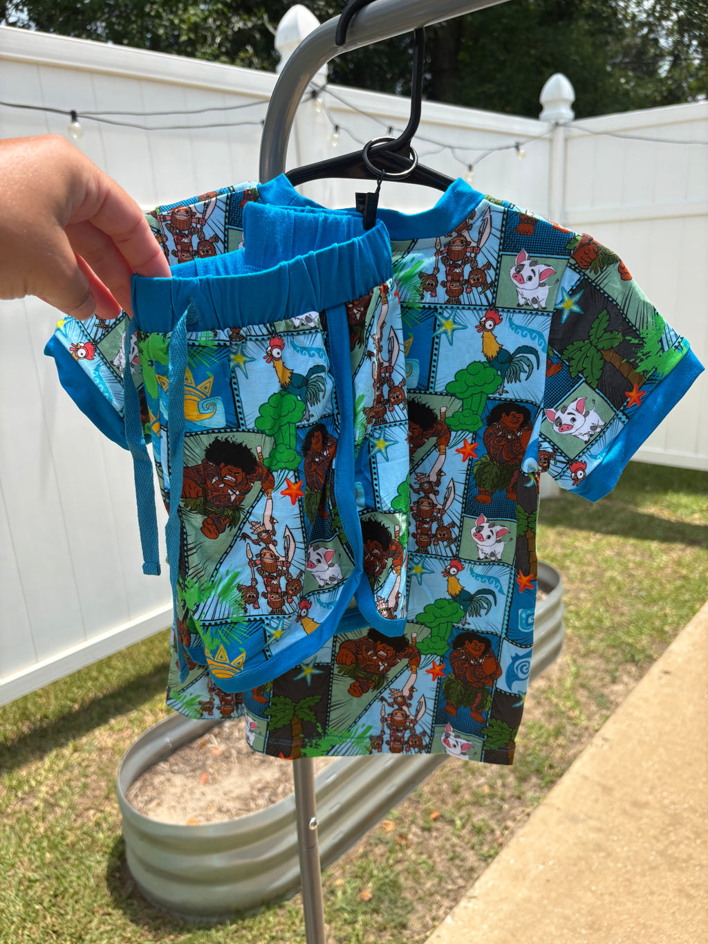 Maui Patch Bamboo Drawstring Short Set