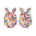 Hawaiian Vibes Bamboo Ruffle bubble romper