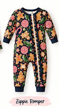 Gingerbread Bakery Bamboo Zippie Romper